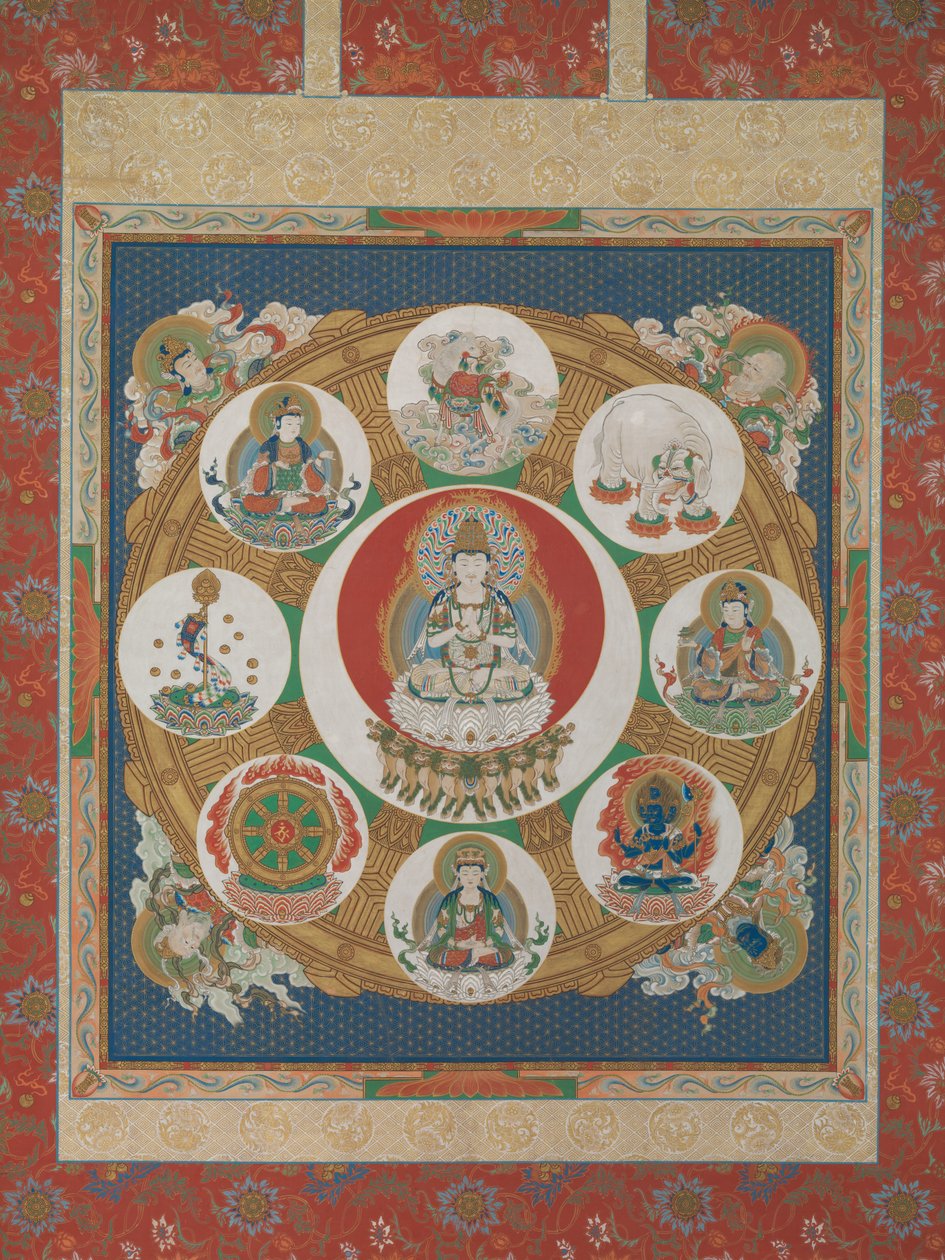 Mandala de la Rueda Dorada de Una Sílaba de Unbekannt