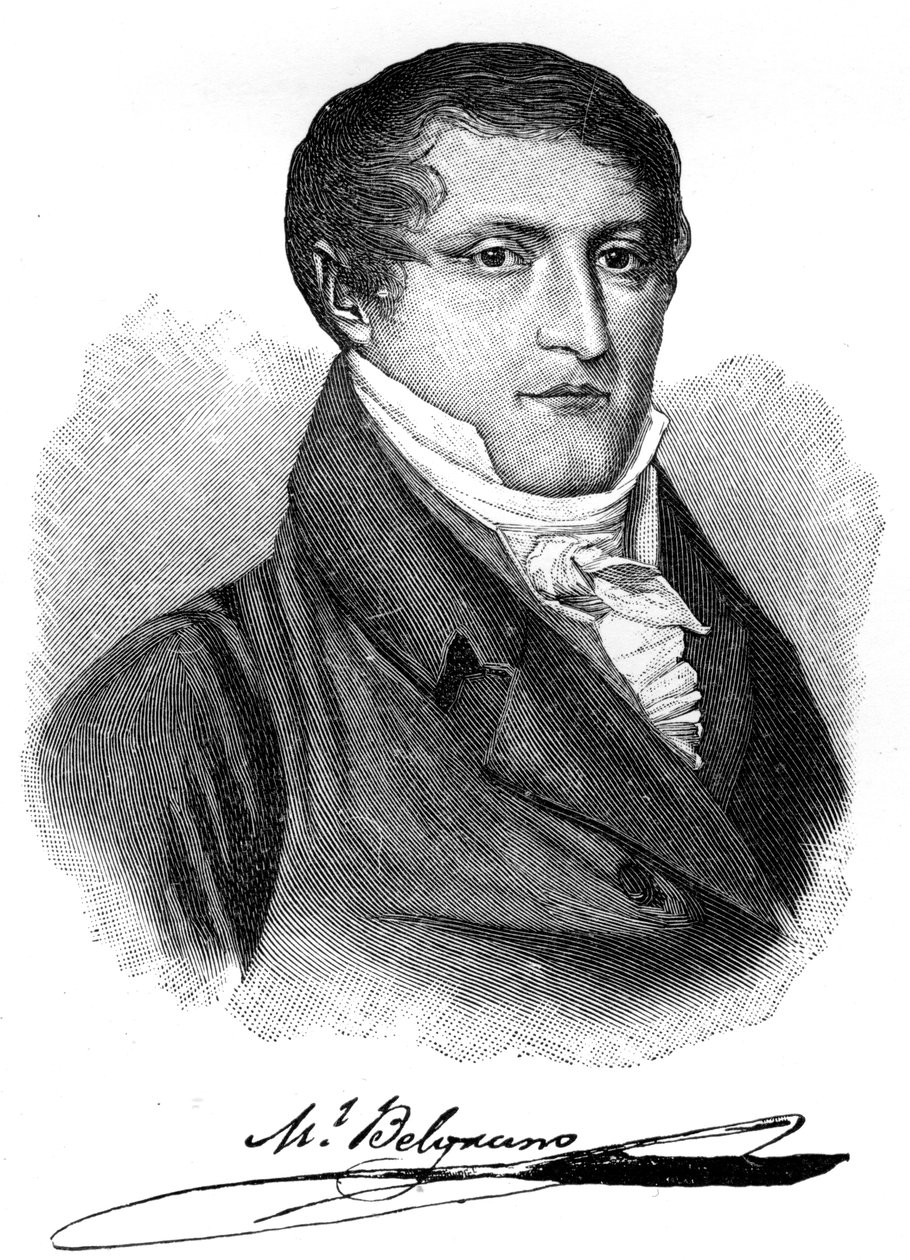 Manuel Belgrano, economista, abogado, político y líder militar argentino del siglo XIX, 1901 de Unbekannt