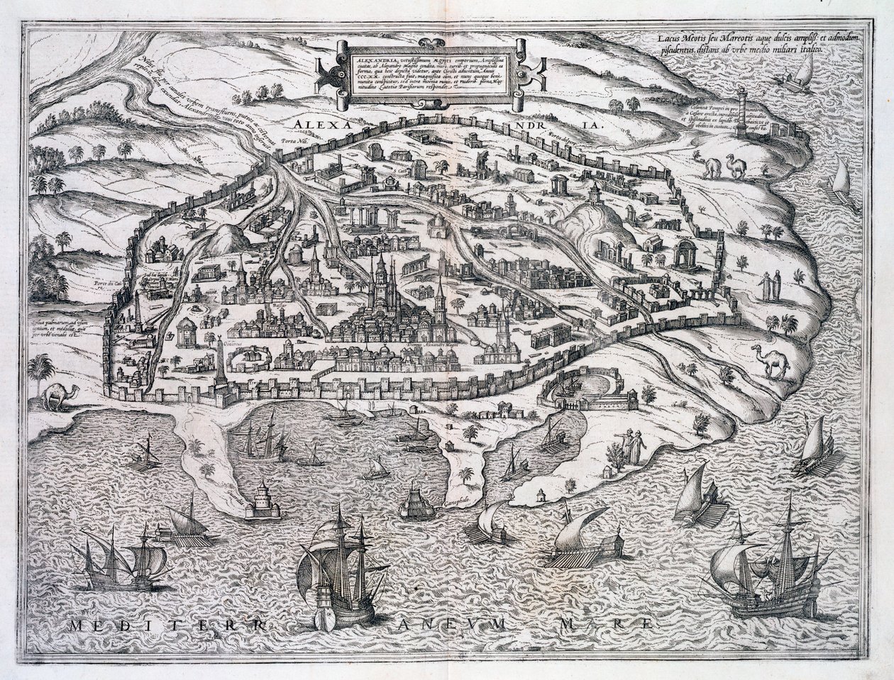 Mapa de Alejandría, Egipto, c. 1625 de Unbekannt