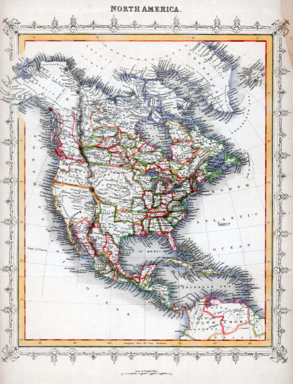 Mapa de América del Norte de Unbekannt