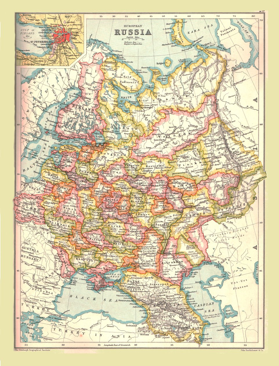 Mapa de Rusia, 1902 de Unbekannt