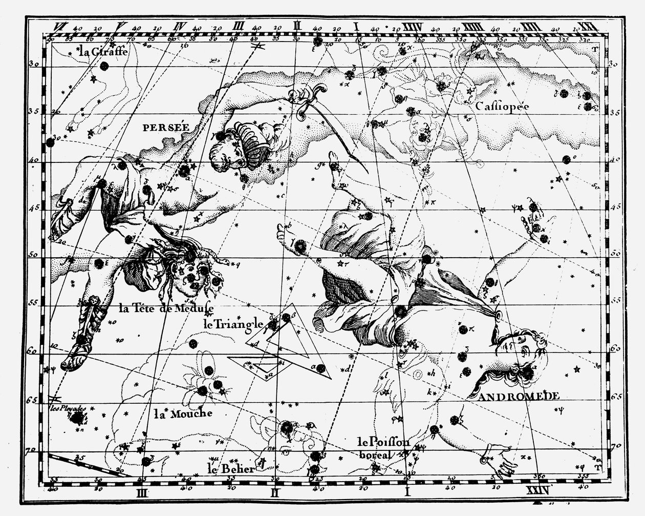 Mapa de constelaciones estelares, 1775 de Unbekannt