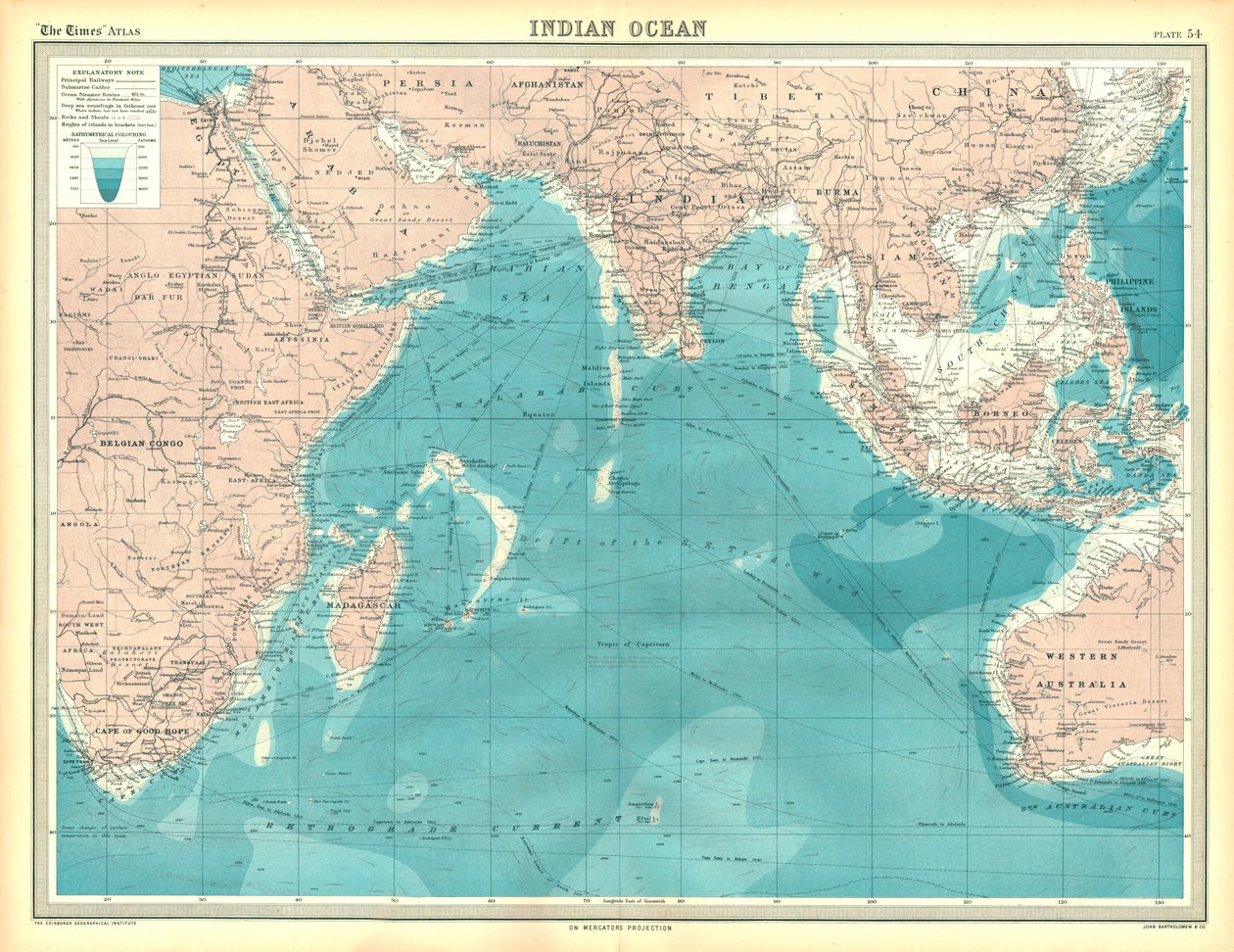 Oceano Indico Mapa Mapa