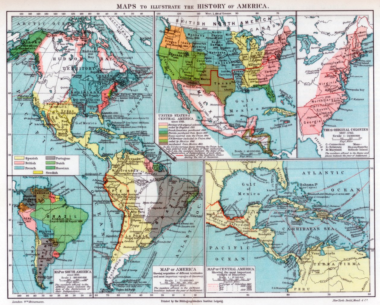 Mapas para ilustrar la historia de América, 1901 de Unbekannt
