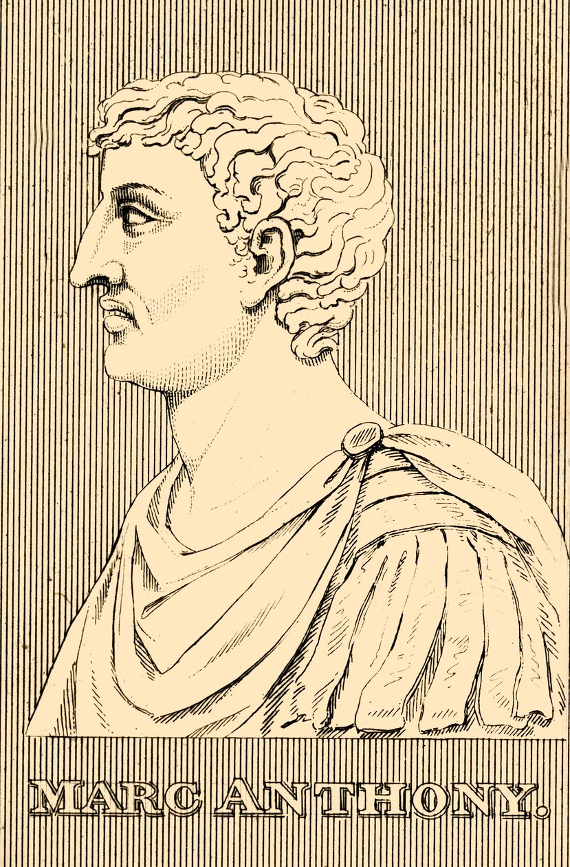 Marco Antonio, 83-30 a.C., 1830 de Unbekannt