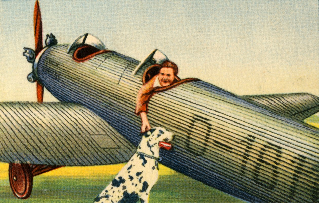 Marga von Etzdorf con su avión, 1932 de Unbekannt