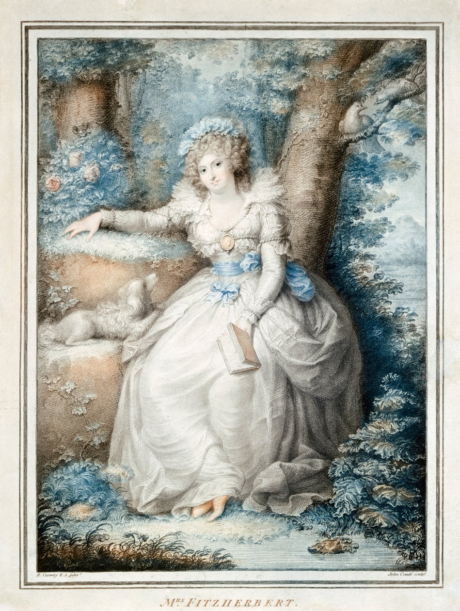 Maria Fitzherbert, compañera del Rey Jorge IV antes de que se convirtiera en rey, siglo XIX de Unbekannt