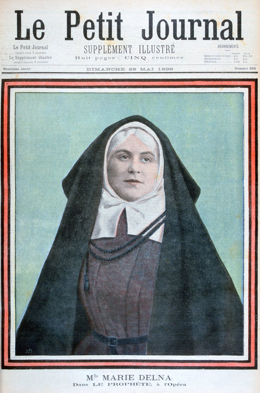 Marie Delna en la ópera Profeta, 1898 de Unbekannt