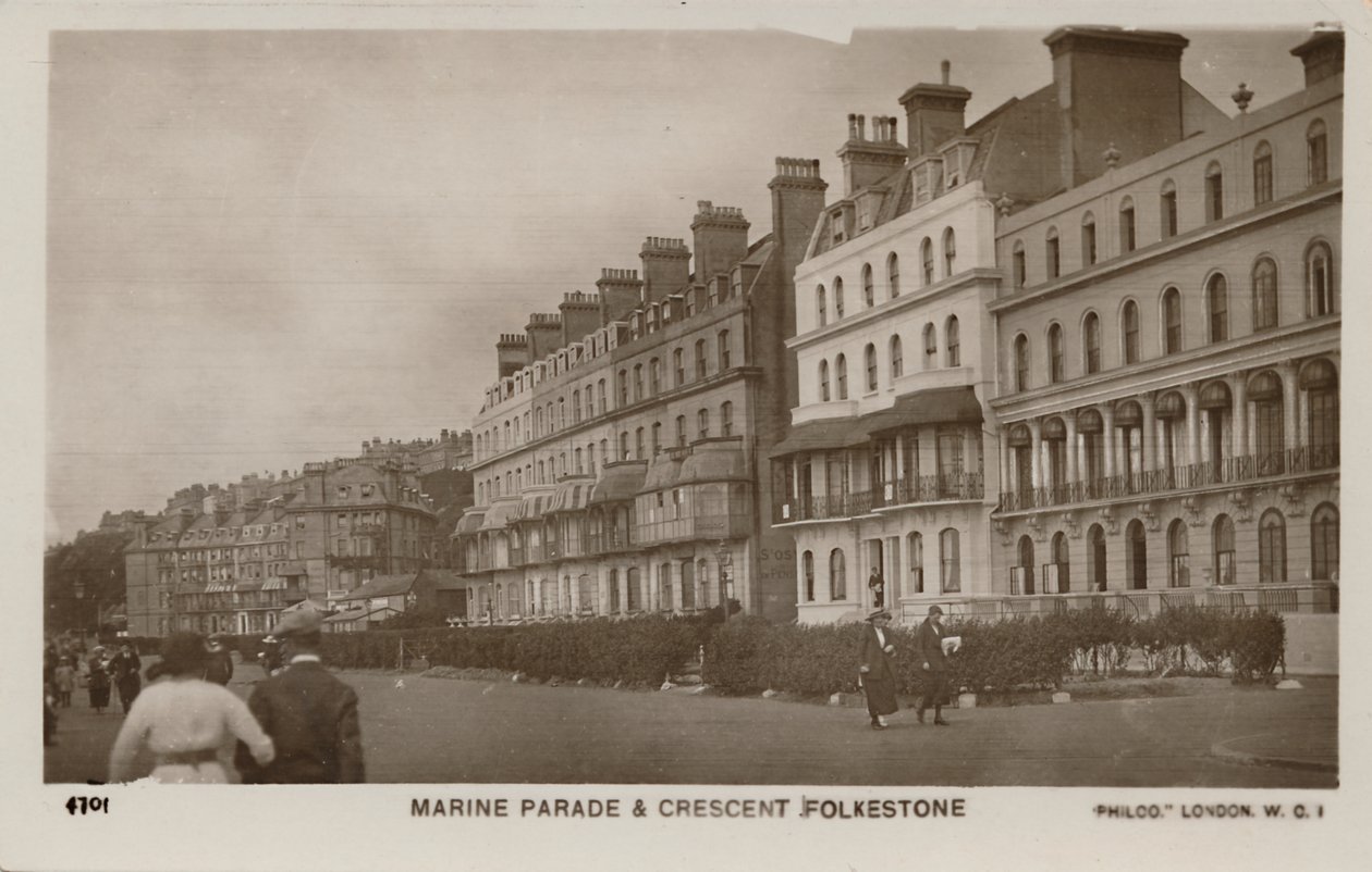 Marine Parade y Crescent Folkestone, finales del siglo XIX-principios del siglo XX de Unbekannt