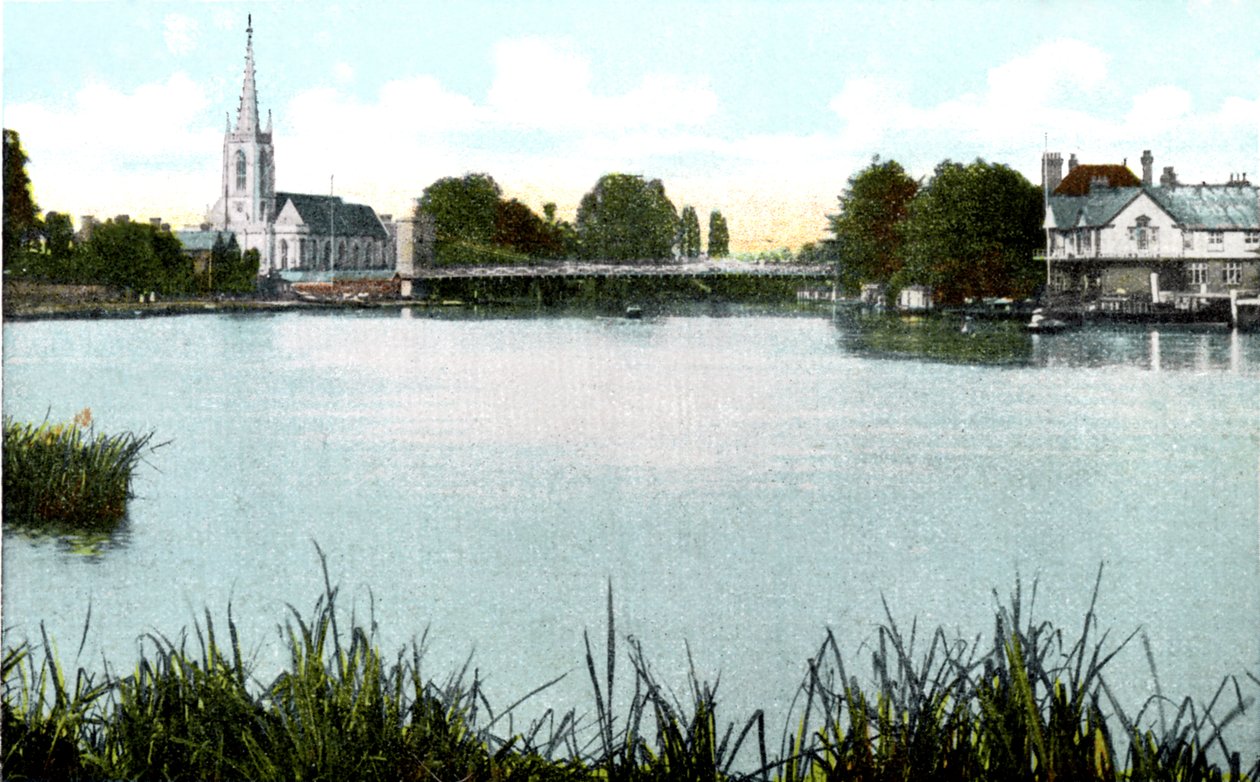 Puente y iglesia de Marlow, Buckinghamshire, siglo XX de Unbekannt