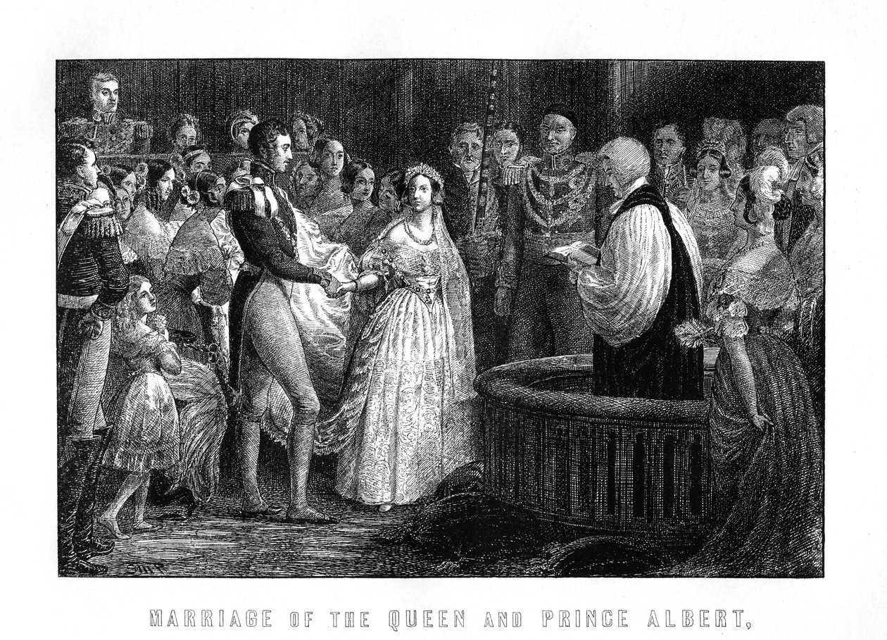 Matrimonio de la Reina Victoria y Alberto, Capilla Real, Palacio de St James, 10 de febrero de 1840, 1899 de Unbekannt