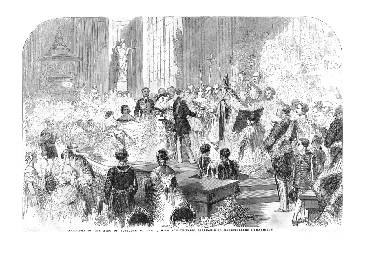 Matrimonio del Rey de Portugal, por poder, con la Princesa Estefanía de Unbekannt