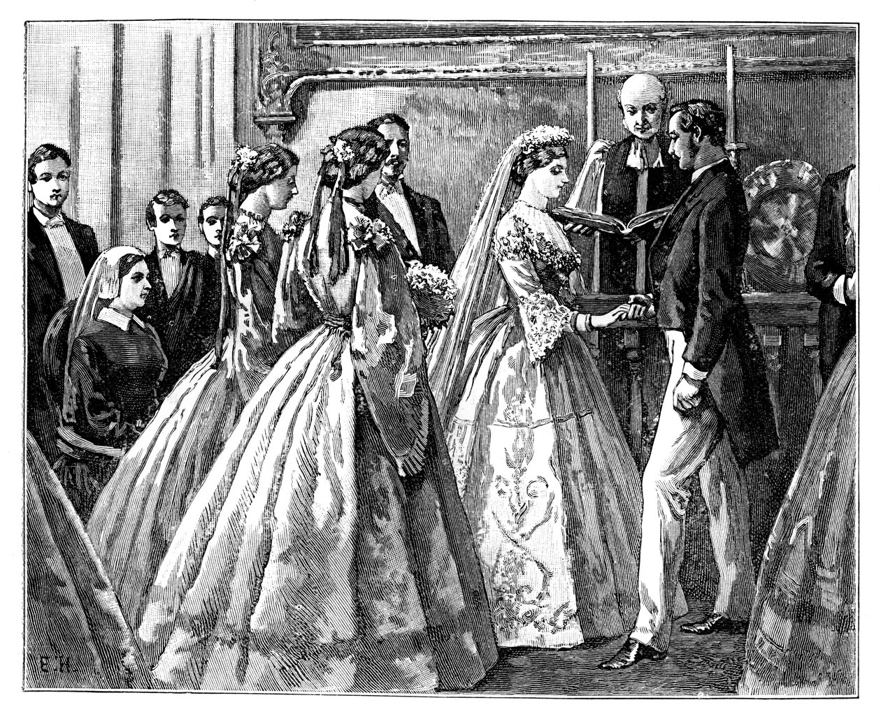 Matrimonio de la Princesa Alicia y Luis IV, Gran Duque de Hesse, 1 de julio de 1862 finales del siglo XIX de Unbekannt