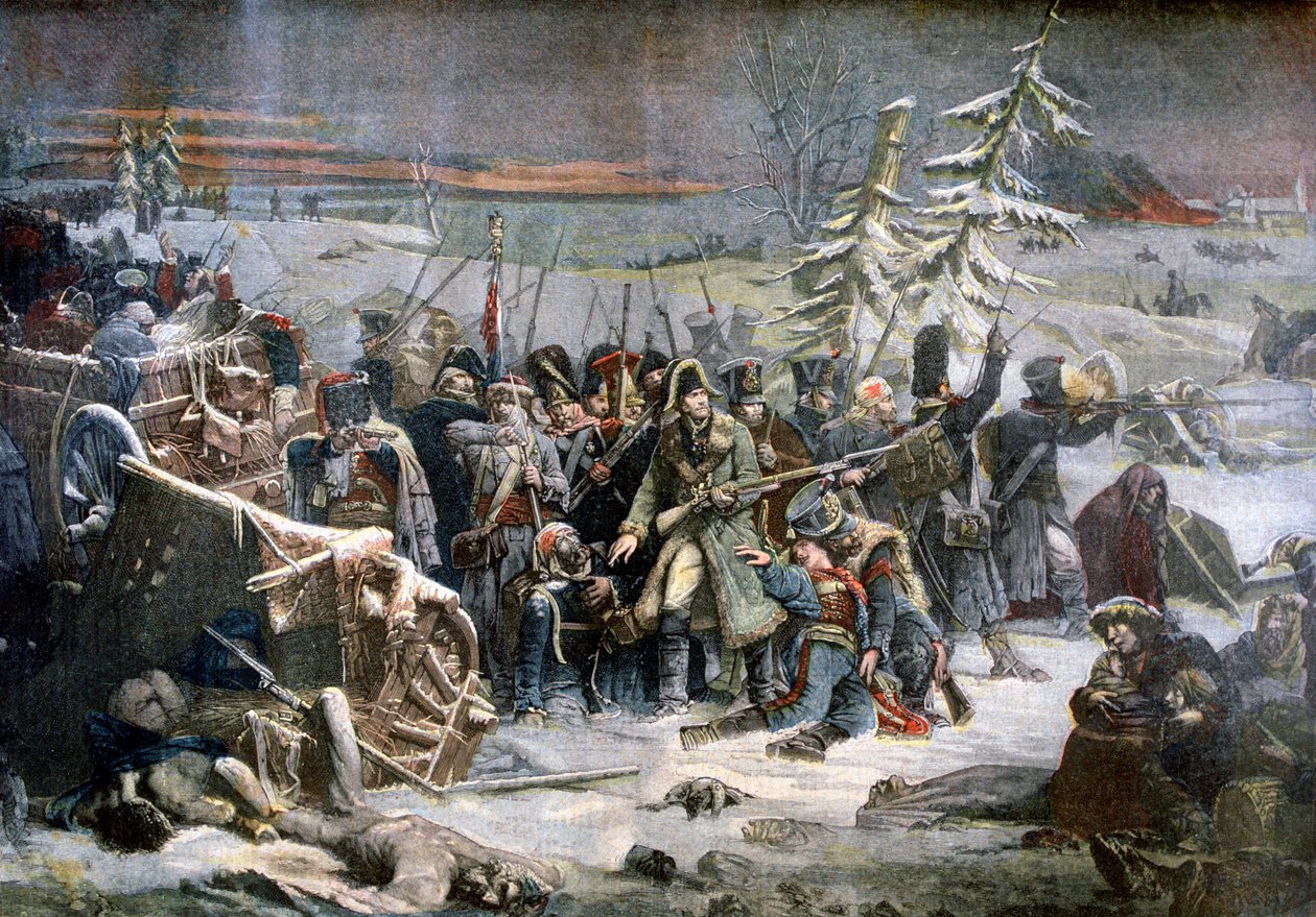 El mariscal Ney durante la retirada de Rusia, 1812 1894 de Unbekannt