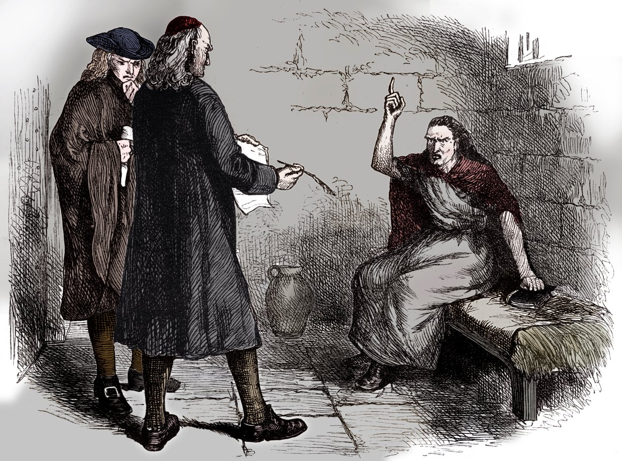 Martha Corey y sus fiscales, Salem, Massachusetts, c. 1692 c. 1880 de Unbekannt
