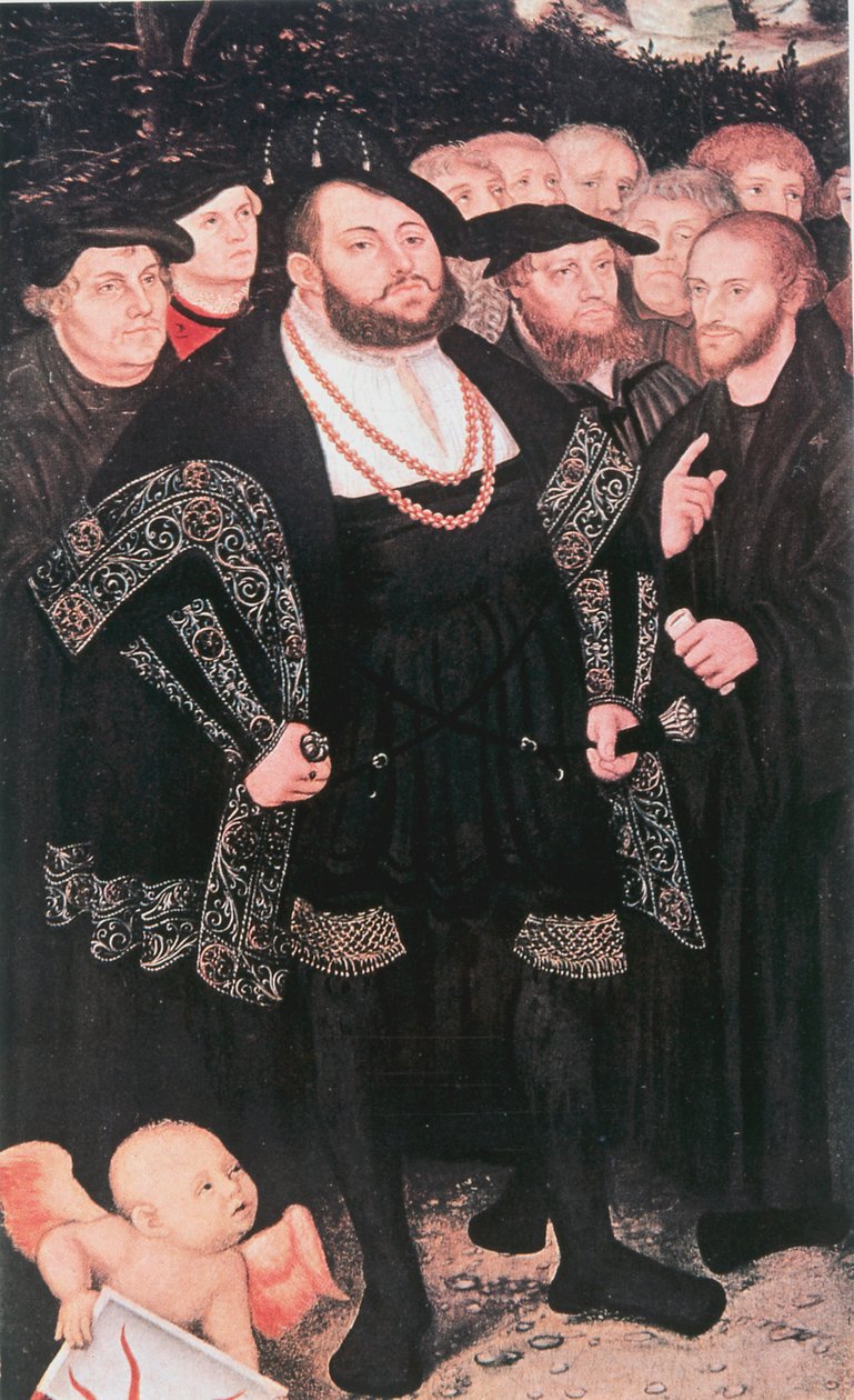 Martín Lutero con reformadores, c1530 de Unbekannt