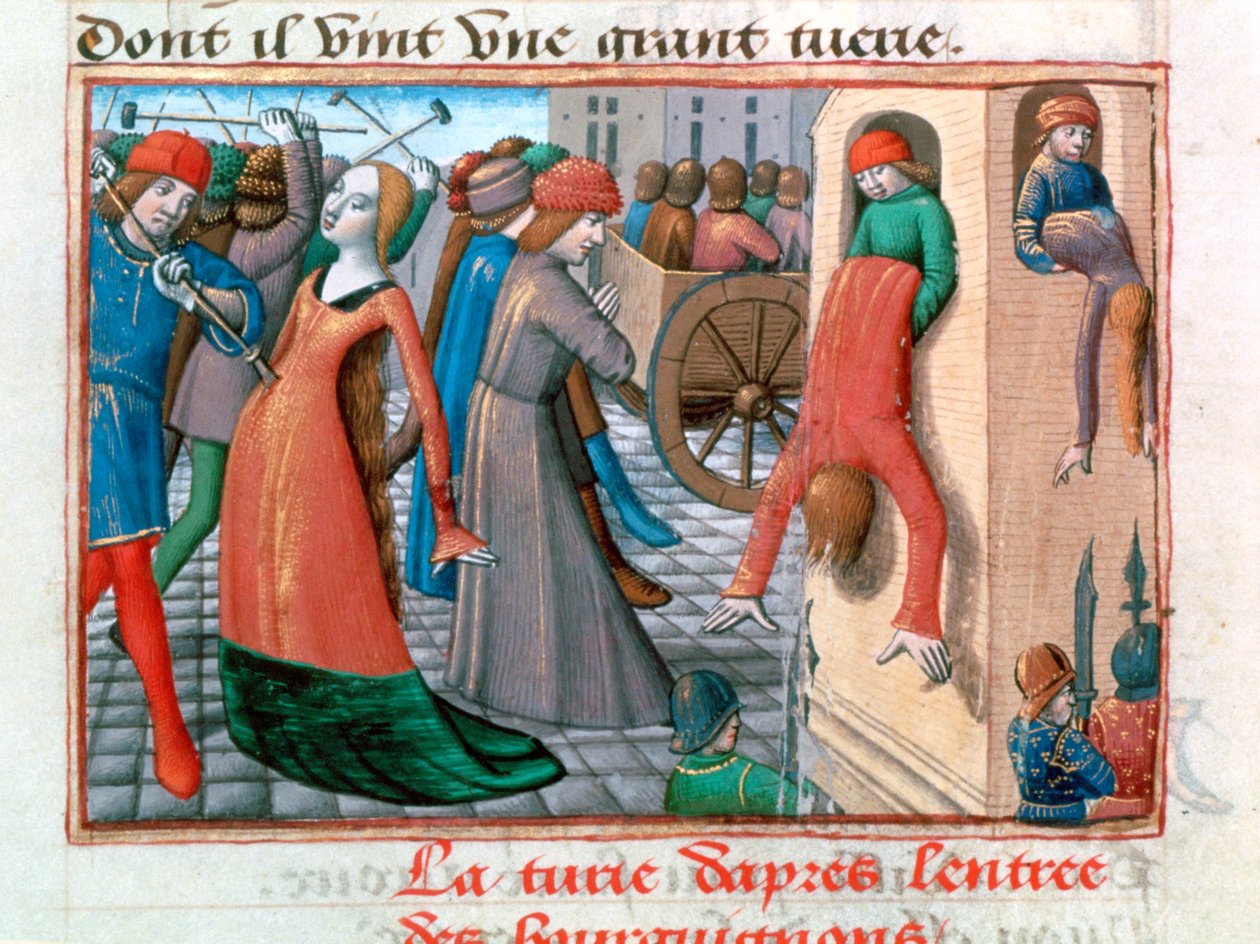 Masacre de los Armagnacs por los Borgoñones, París, 1418, 1484 de Unbekannt