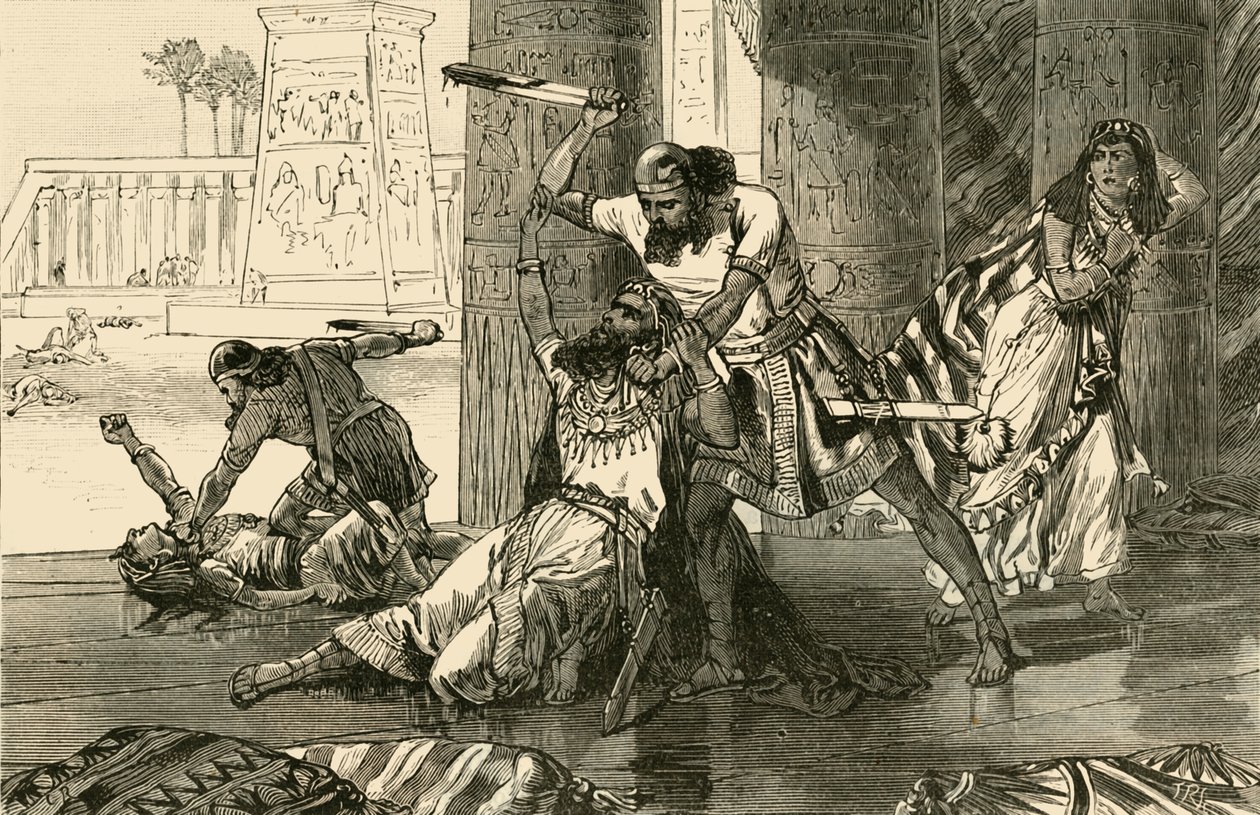 Masacre de los heveos por Simeón y Leví, 1890 de Unbekannt