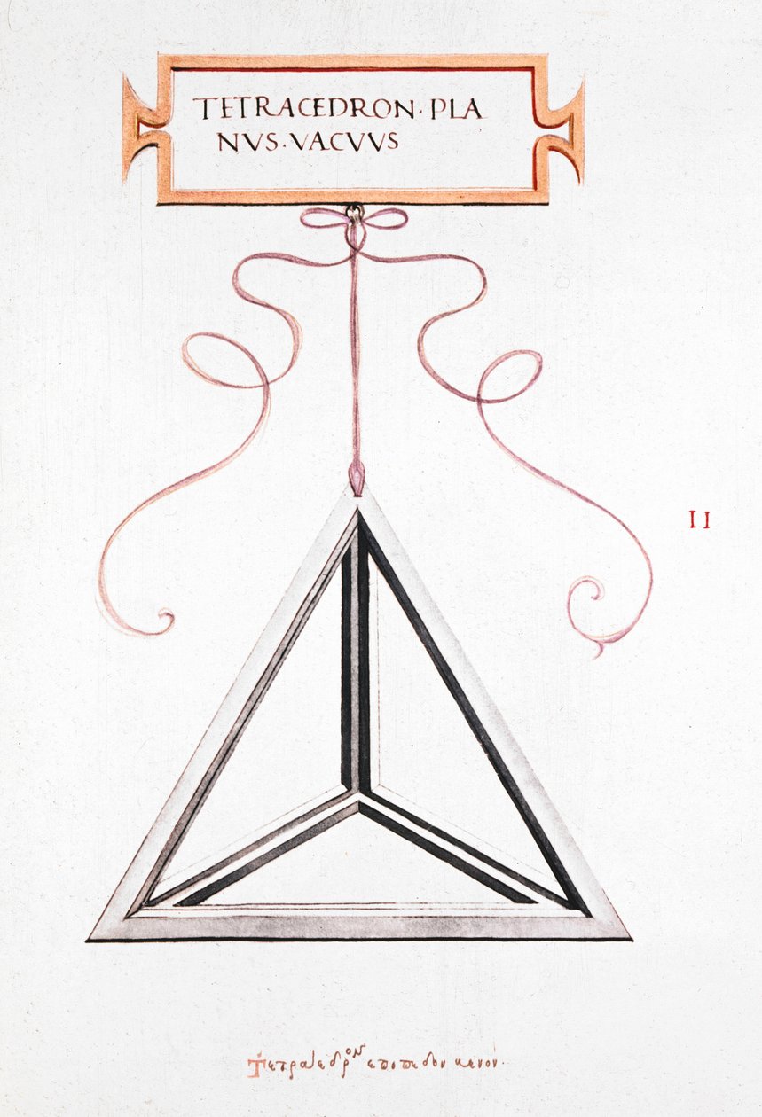 Dibujos matemáticos Tetraedro de Da Vinci de Unbekannt