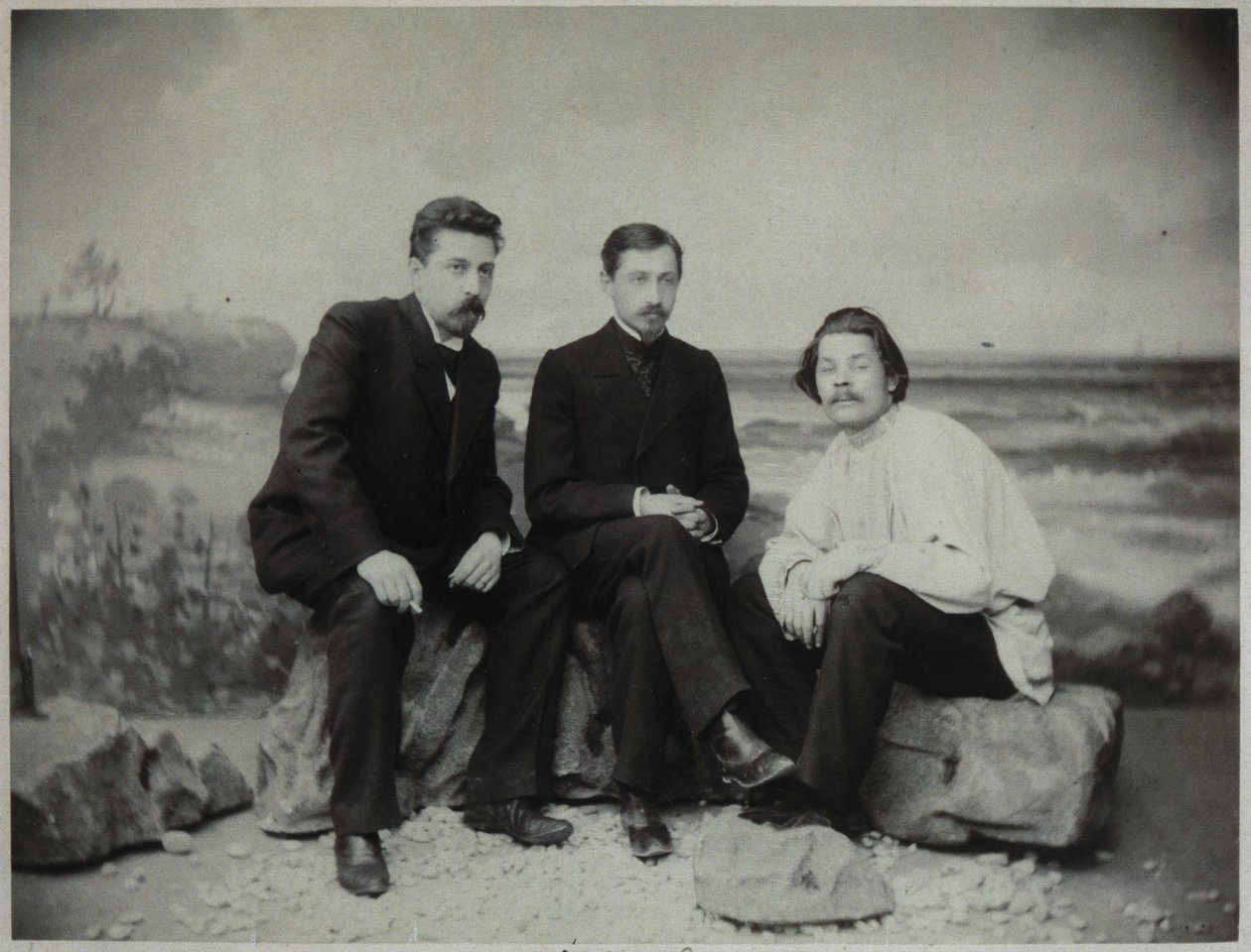 Maxim Gorky, Ivan Bunin y Nikolai Teleshov, 1900 de Unbekannt