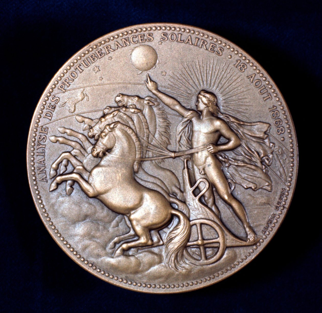Medalla conmemorativa de Pierre Janssen y Norman Lockyer, astrónomos francés e inglés, 1868 de Unbekannt