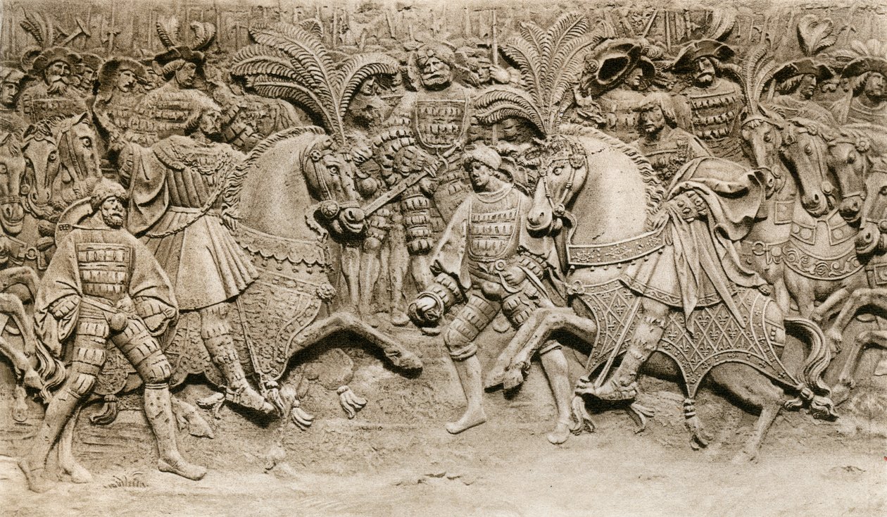 Encuentro de Enrique VIII y Francisco I, en El Campo del Paño de Oro de Unbekannt