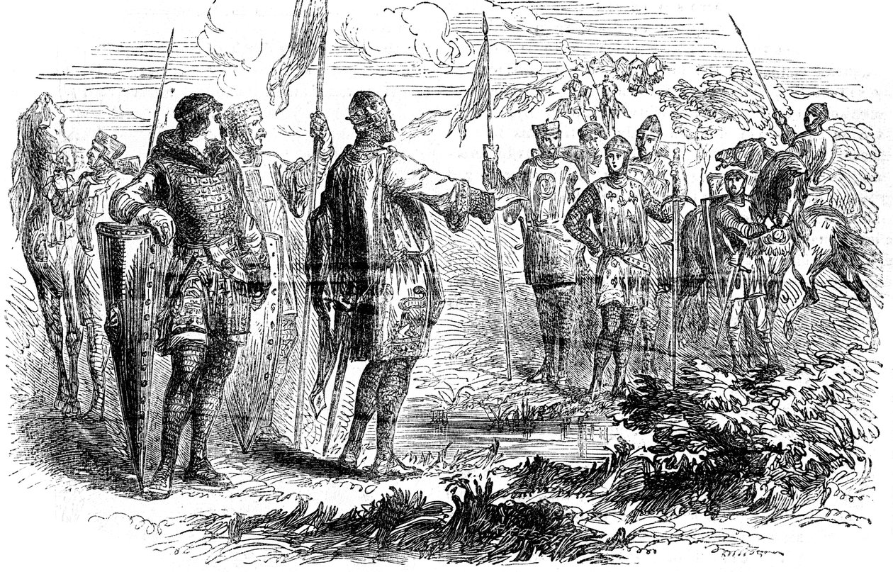 Encuentro de Stephen y el Príncipe Enrique en Wallingford, Oxfordshire, 1153 de Unbekannt