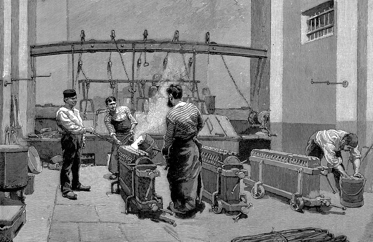 Casa de fundición en la Casa de la Moneda de París, 1892 de Unbekannt