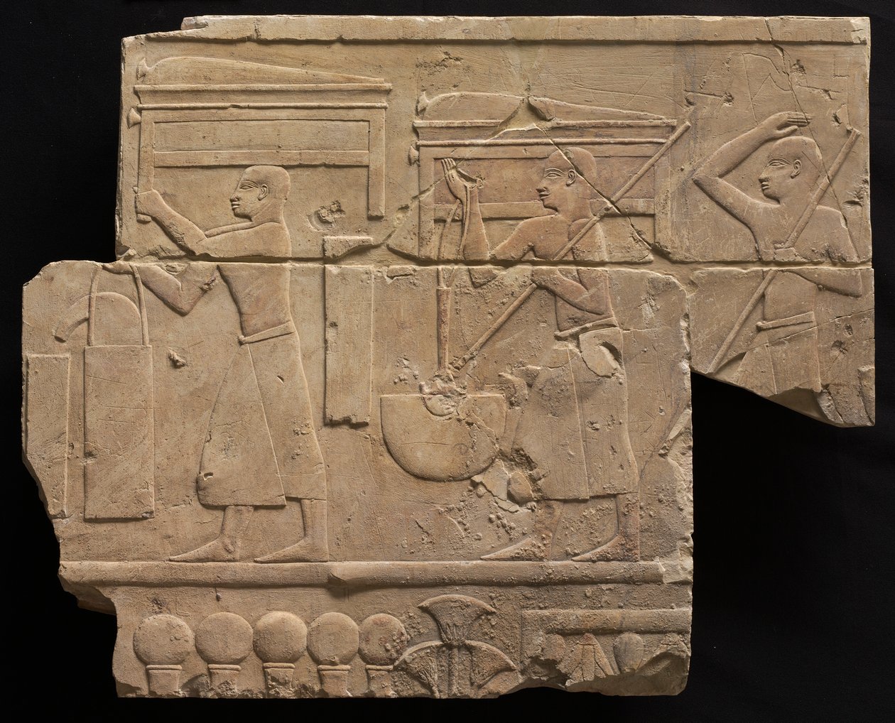 Hombres llevando equipo funerario, 667-647 a.C. de Unbekannt