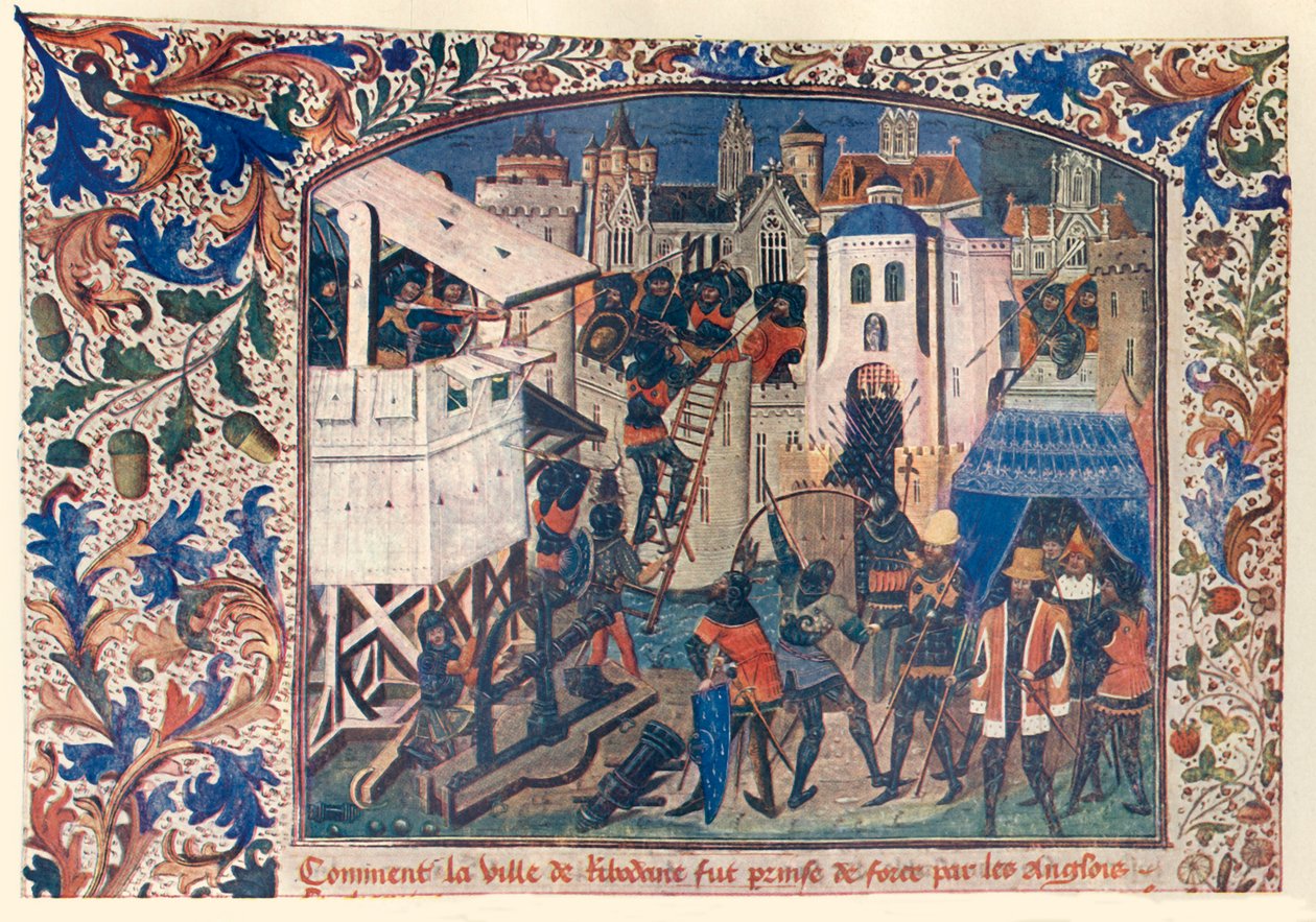 Métodos de guerra durante la Guerra de los Cien Años, c. 1400, c. 1930 de Unbekannt