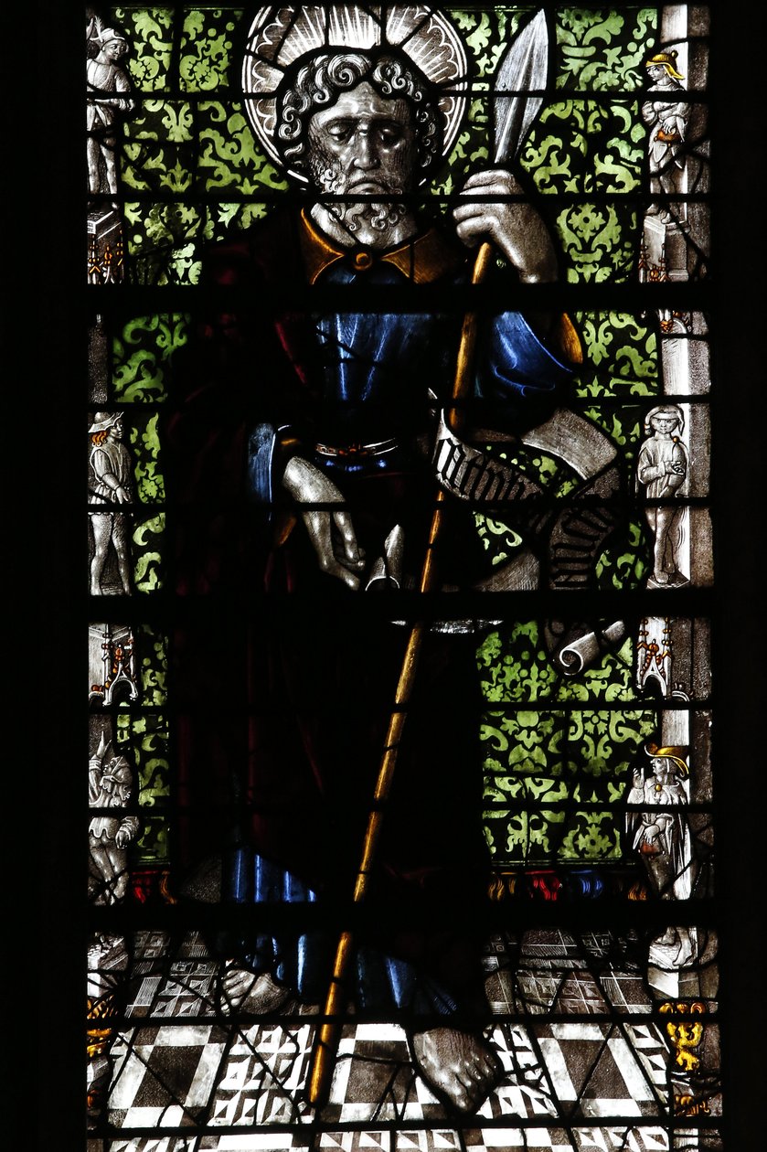 Catedral de Metz. Vidriera de Thiebaut de Lixheim 1504. Apóstol, Metz, Francia de Unbekannt