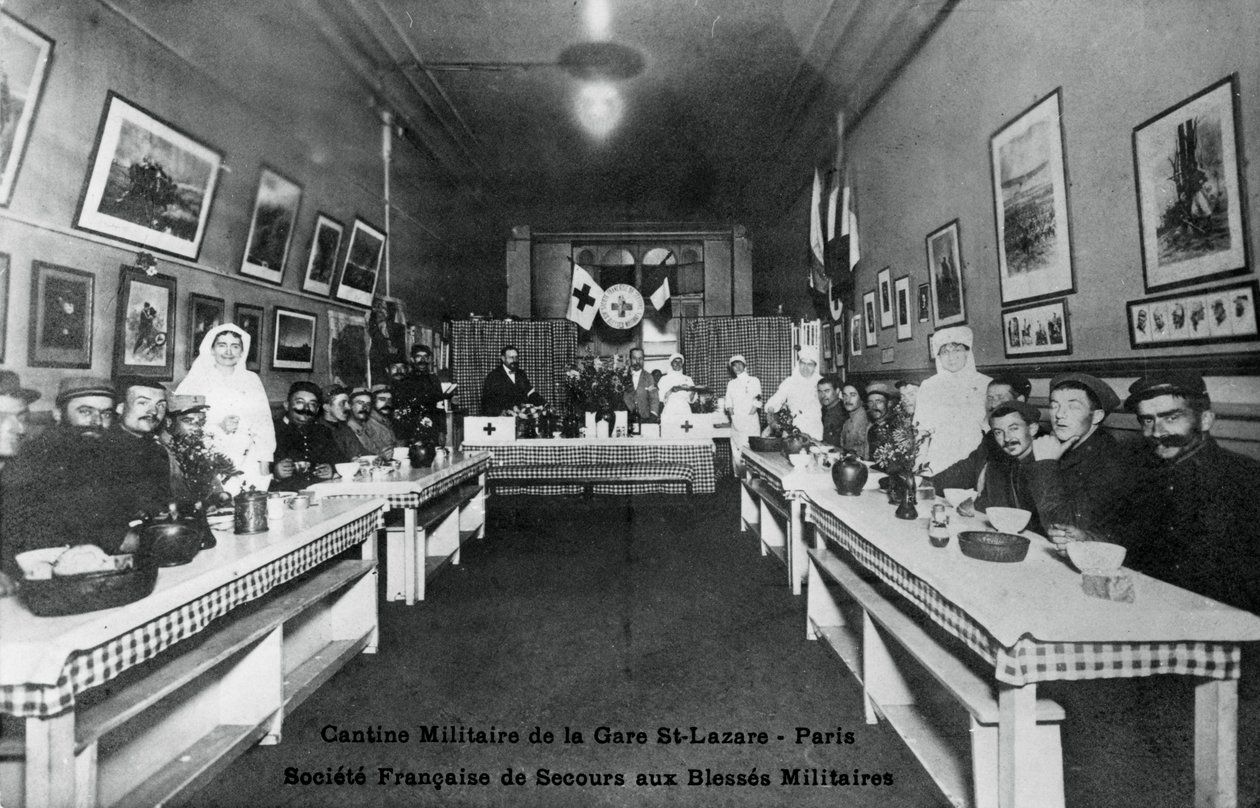 Cantina militar, Gare St Lazare, París, Primera Guerra Mundial, 1914-1918 de Unbekannt