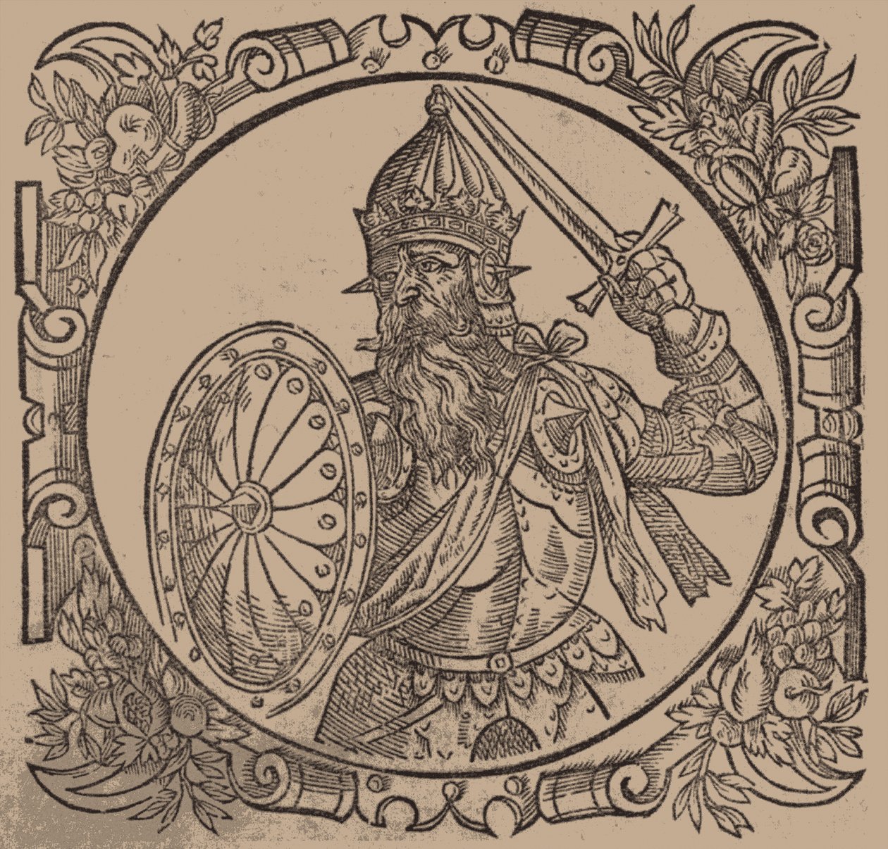 Mindaugas, Rey de Lituania de Sarmatiae Europeae desscriprio... por A. Guagnini, 1578 de Unbekannt