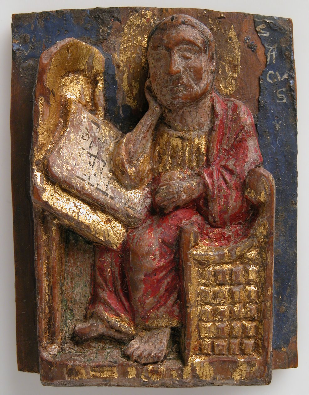 Relieve en miniatura de San Marcos en su mesa de escritura, ca. 1200-1225 de Unbekannt