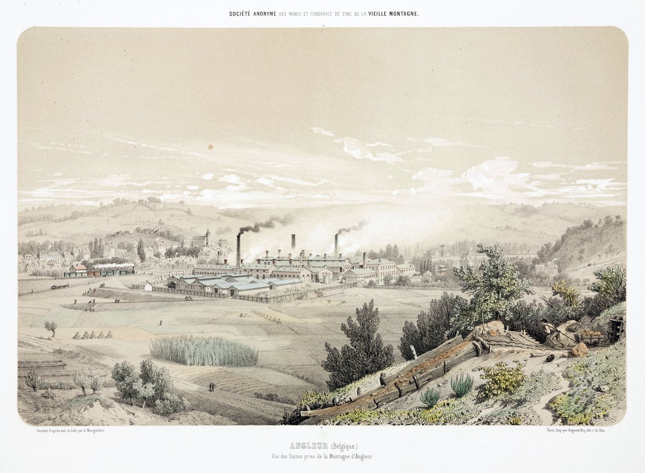 Minería, mina de zinc en Angleur, Bélgica de Unbekannt