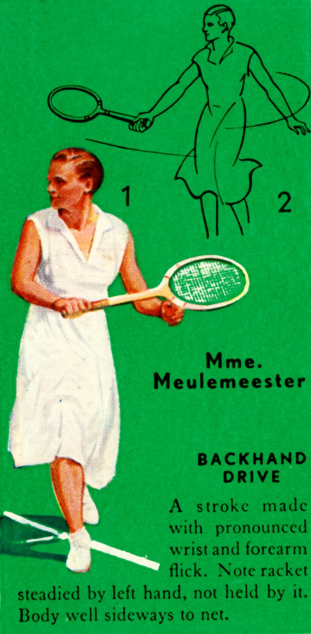 Mme. Meulemeester - Drive de revés, c. 1935 de Unbekannt
