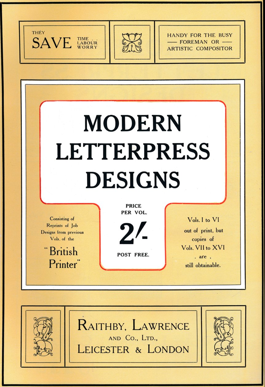 Diseños modernos de tipografía - Diseño premiado, 1909 de Unbekannt