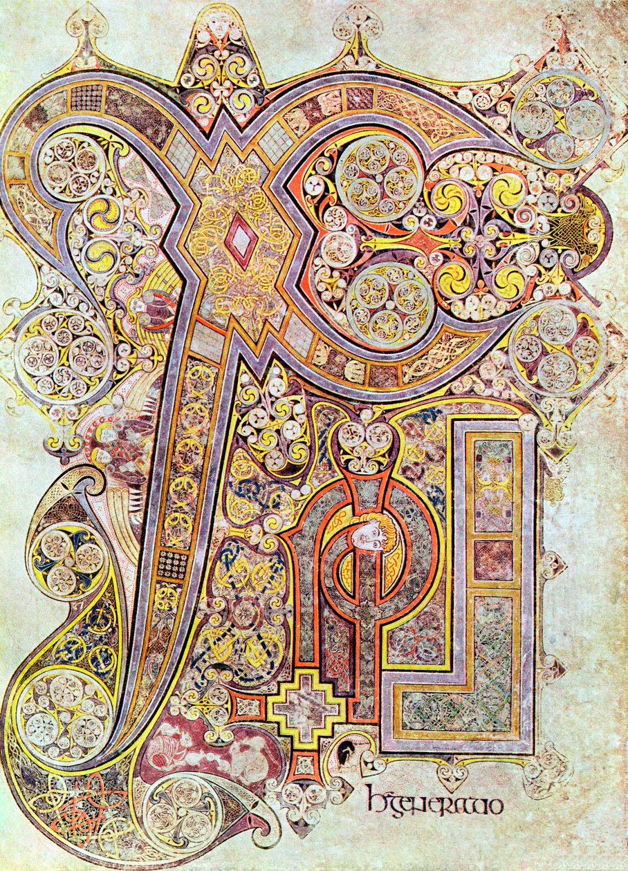 Página de monograma del Libro de Kells Christi Auteum Generatio, c. 800 de Unbekannt