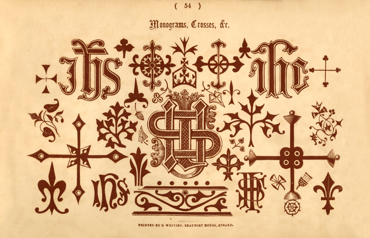 Monogramas, cruces, etc., 1862 de Unbekannt