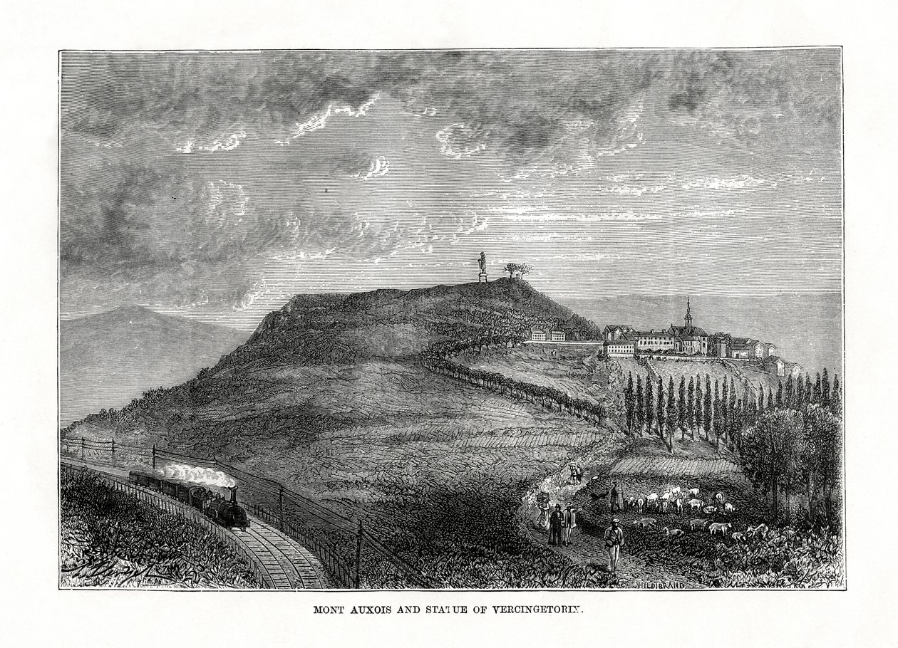 Mont Auxois y la estatua de Vercingétorix, Francia, 1879 de Unbekannt