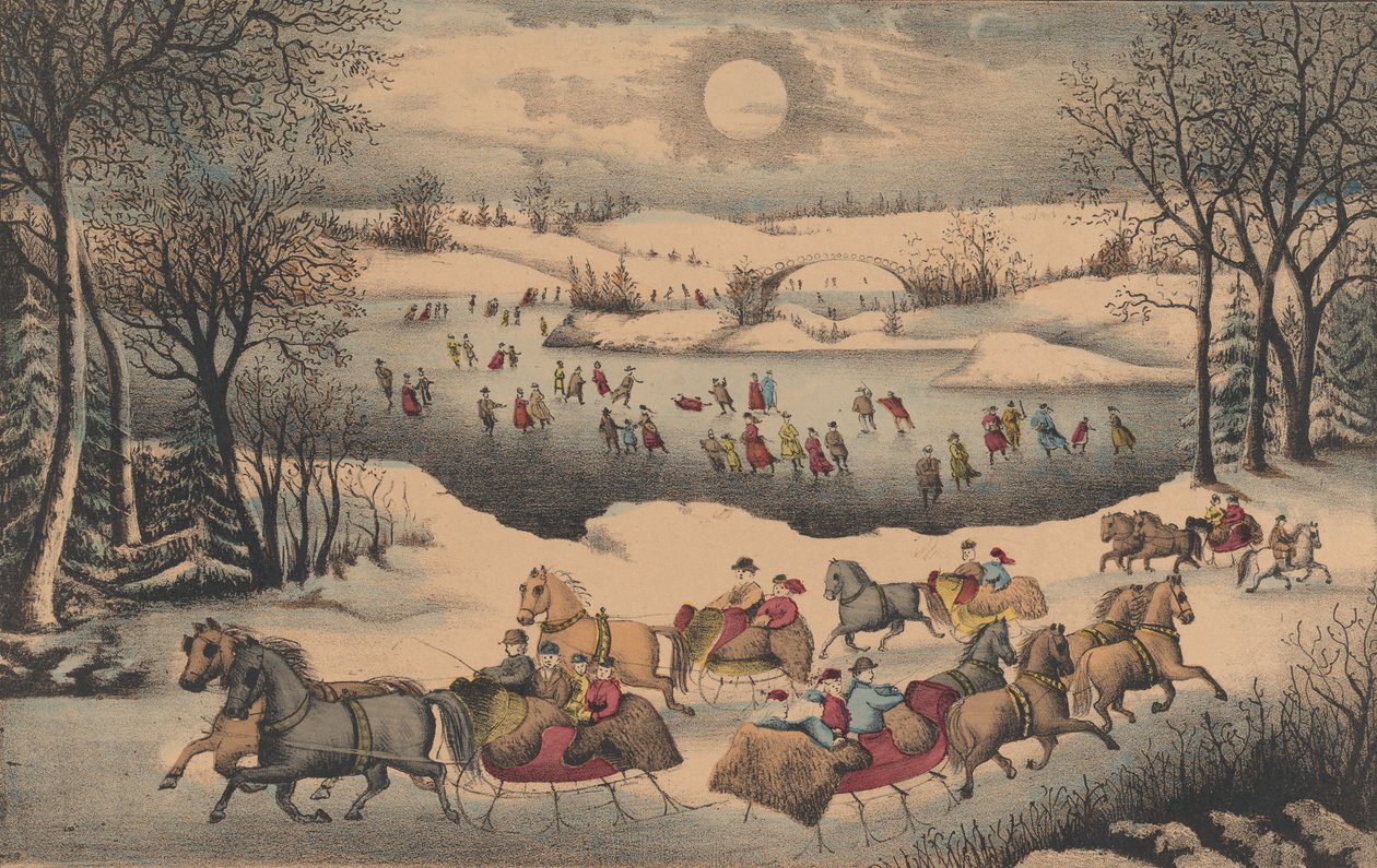 Luz de luna en Central Park, ca. 1871-75 de Unbekannt