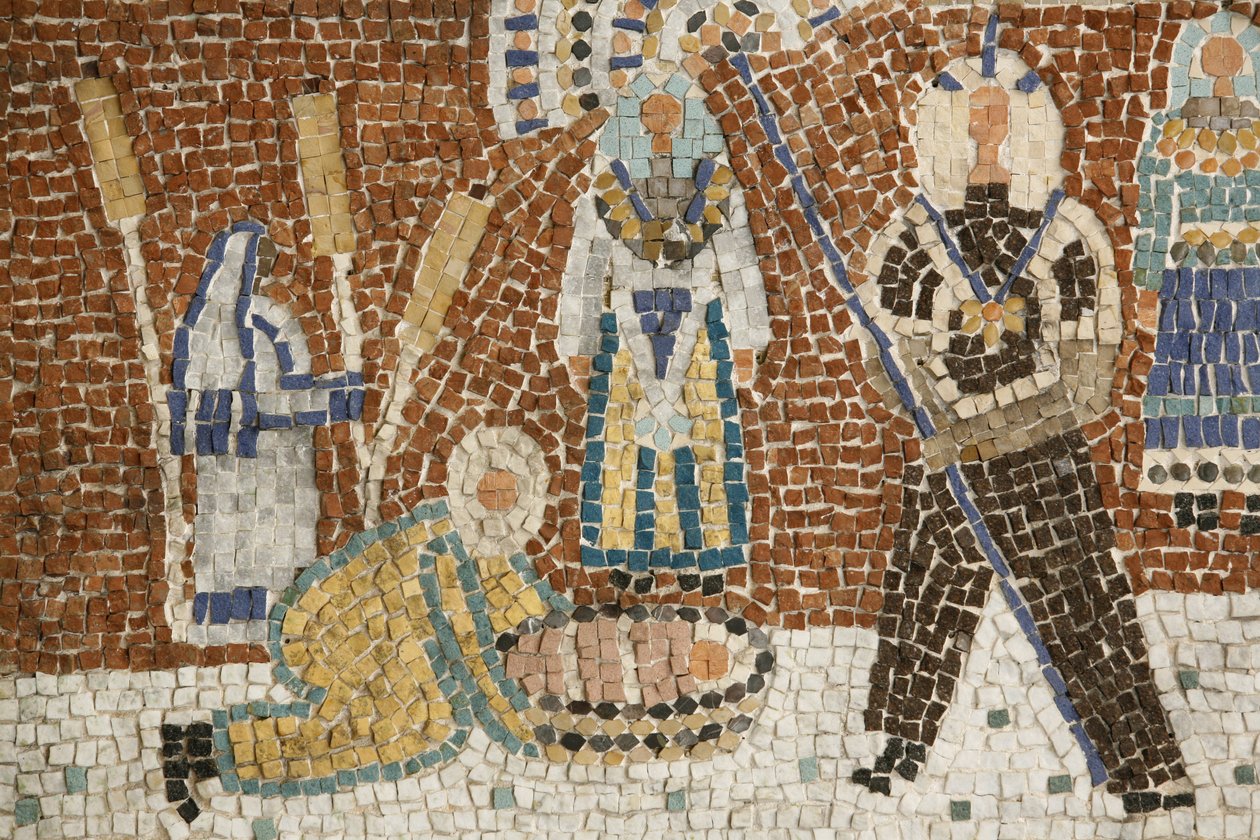 Mosaico que representa el rescate de Moisés, Jerusalén, Israel de Unbekannt