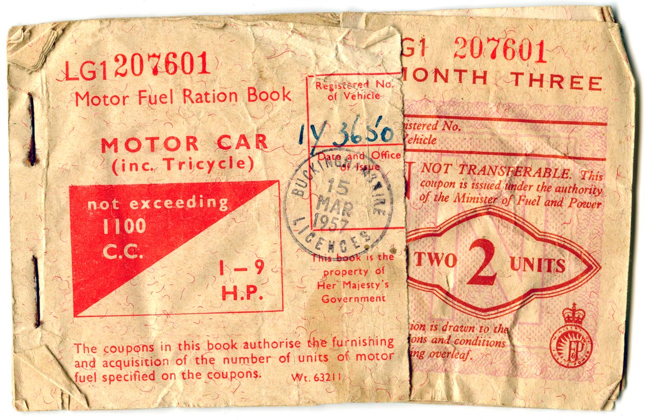 Libro de racionamiento de combustible, 1957 de Unbekannt