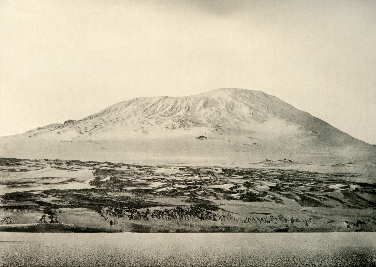 Monte Erebus...El viejo cráter a la izquierda, c1908, 1909 de Unbekannt