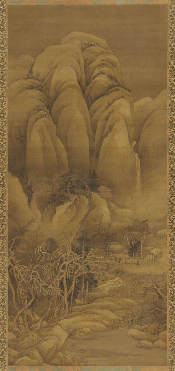 Aldea montañosa después de la nieve, dinastía Ming o Qing, siglo XVII de Unbekannt