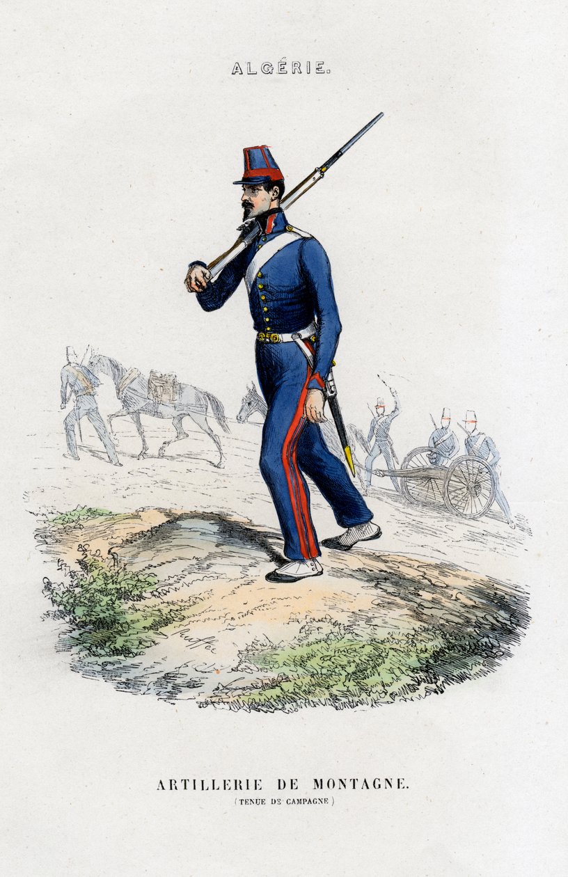 Artillería de montaña, Ejército Francés en Argelia de Unbekannt