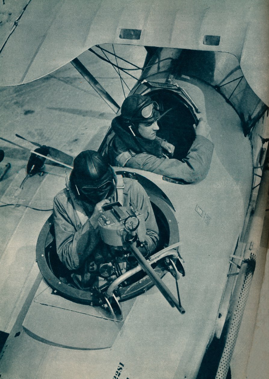 Cañón móvil de un avión de combate biplaza, c1935 c1937 de Unbekannt