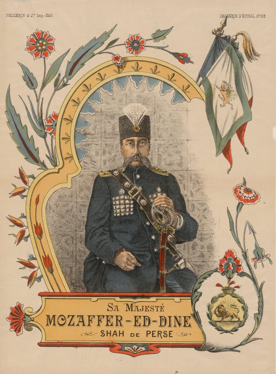 Mozaffar ad-Din Shah Qajar 1853-1907, Shahanshah de Persia, 1896 de Unbekannt