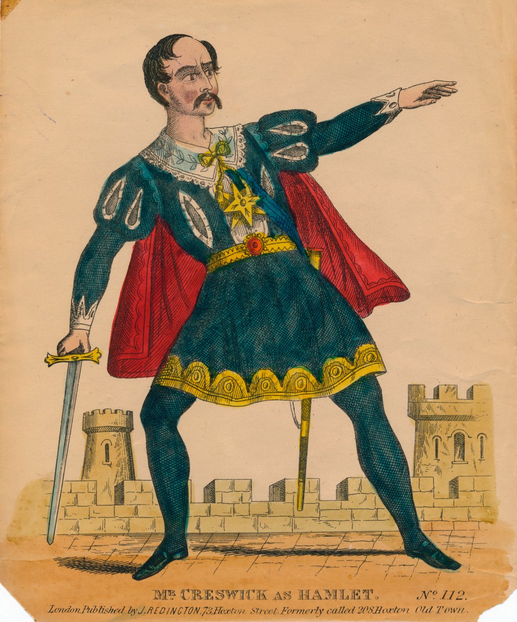 El Sr. Creswick como Hamlet, 1849 de Unbekannt