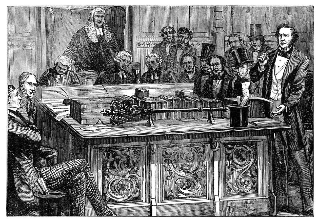 El Sr. Gladstone atacando el primer presupuesto del Sr. Disraeli, 1852 de Unbekannt